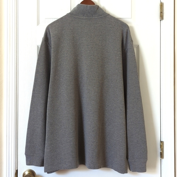 Polo Ralph Lauren Classic Preppy Estate Rib Quarter Zip Pullover Sweater Gray - Picture 10 of 11